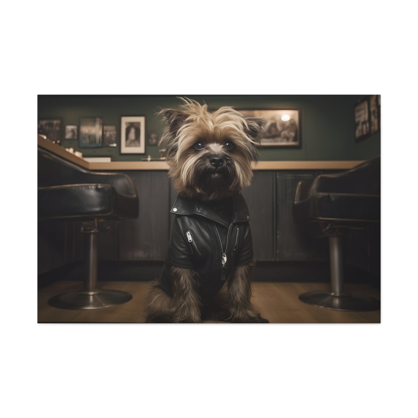 Brussels Griffin In Leather Jacket