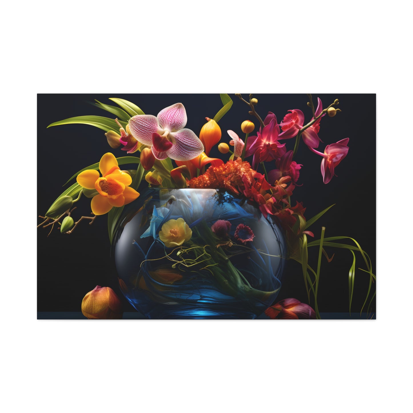 Fantasy Flowers In Fishbowl