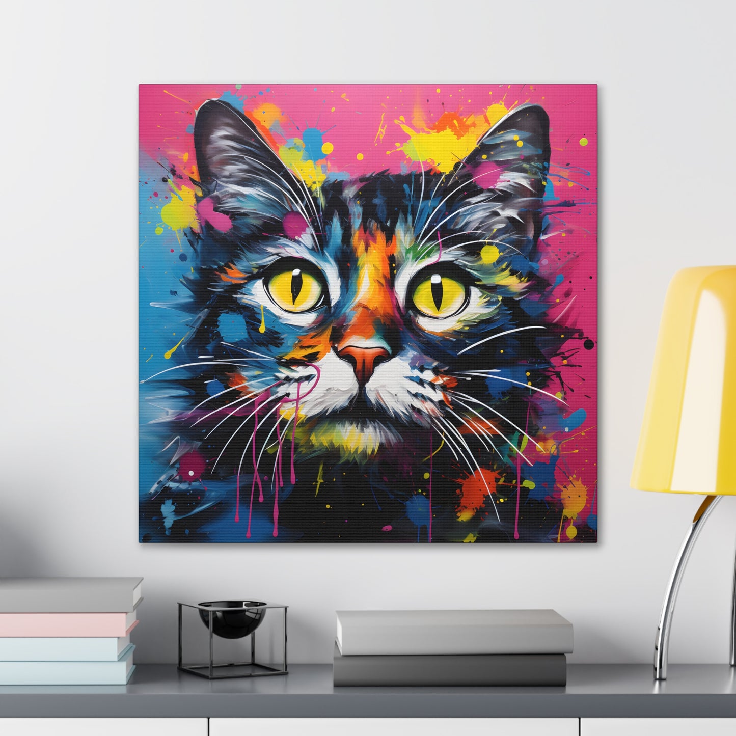 Vibrant Pop Art Cat