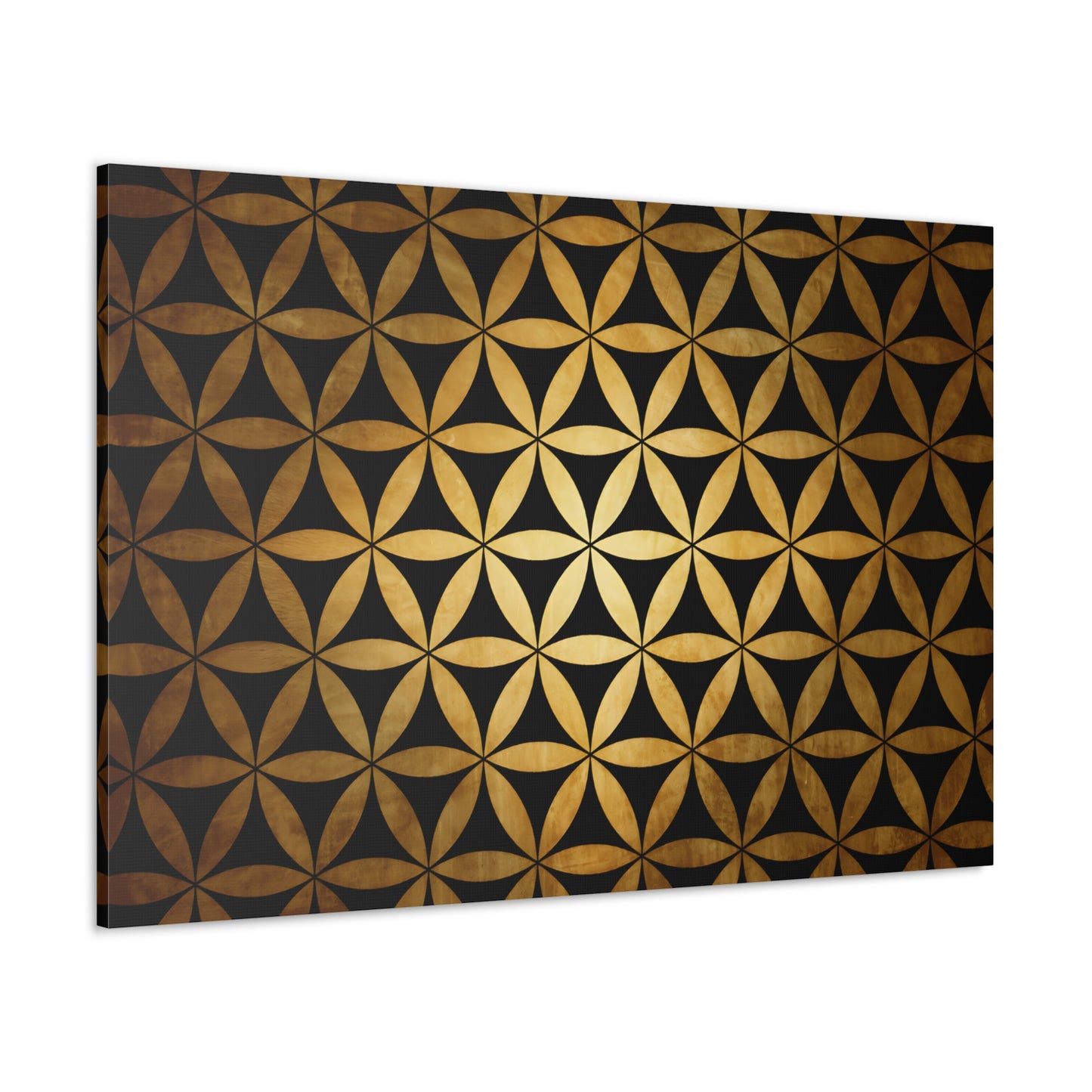 Golden Honeycomb On Black