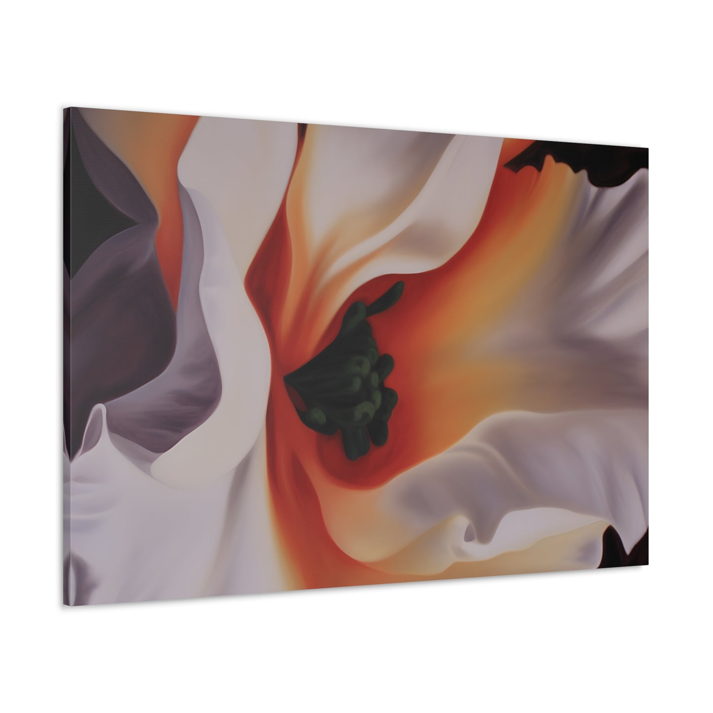 White Orange Velvet Flower