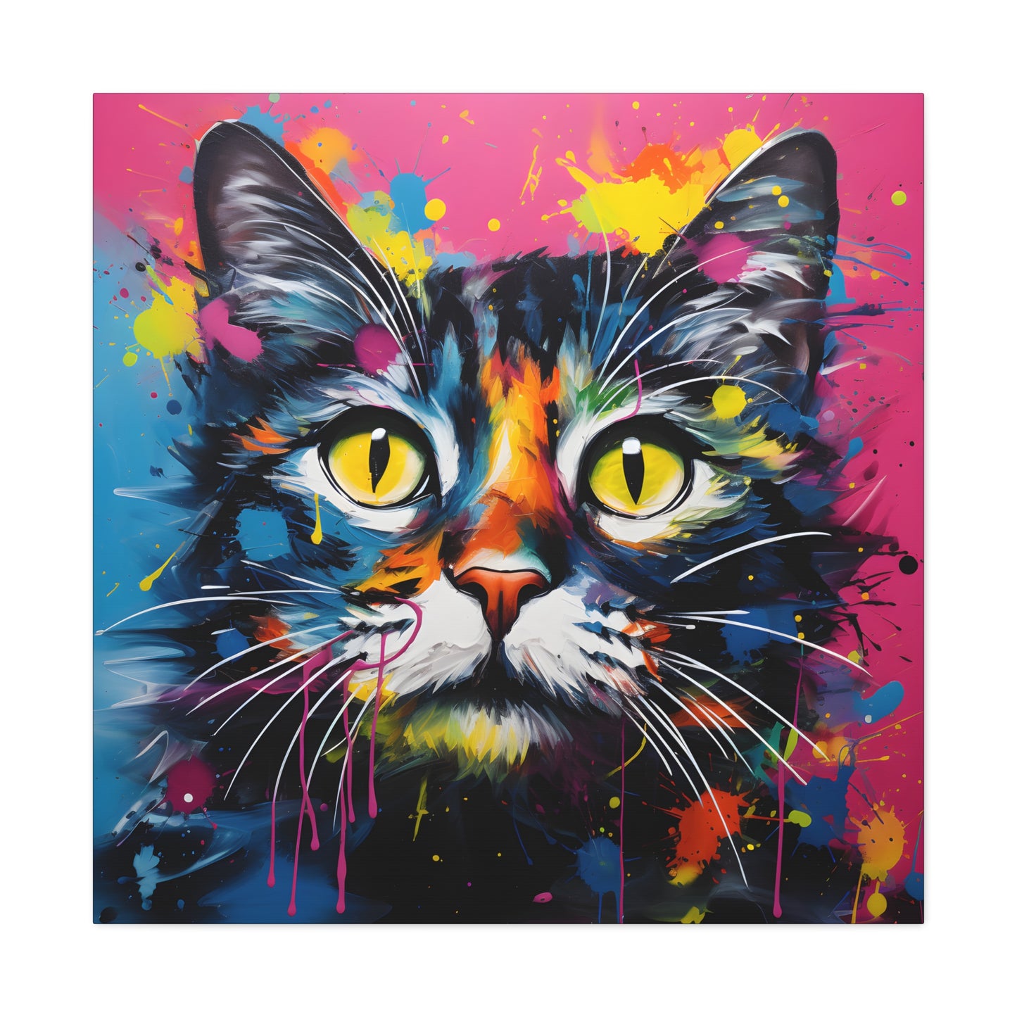 Vibrant Pop Art Cat
