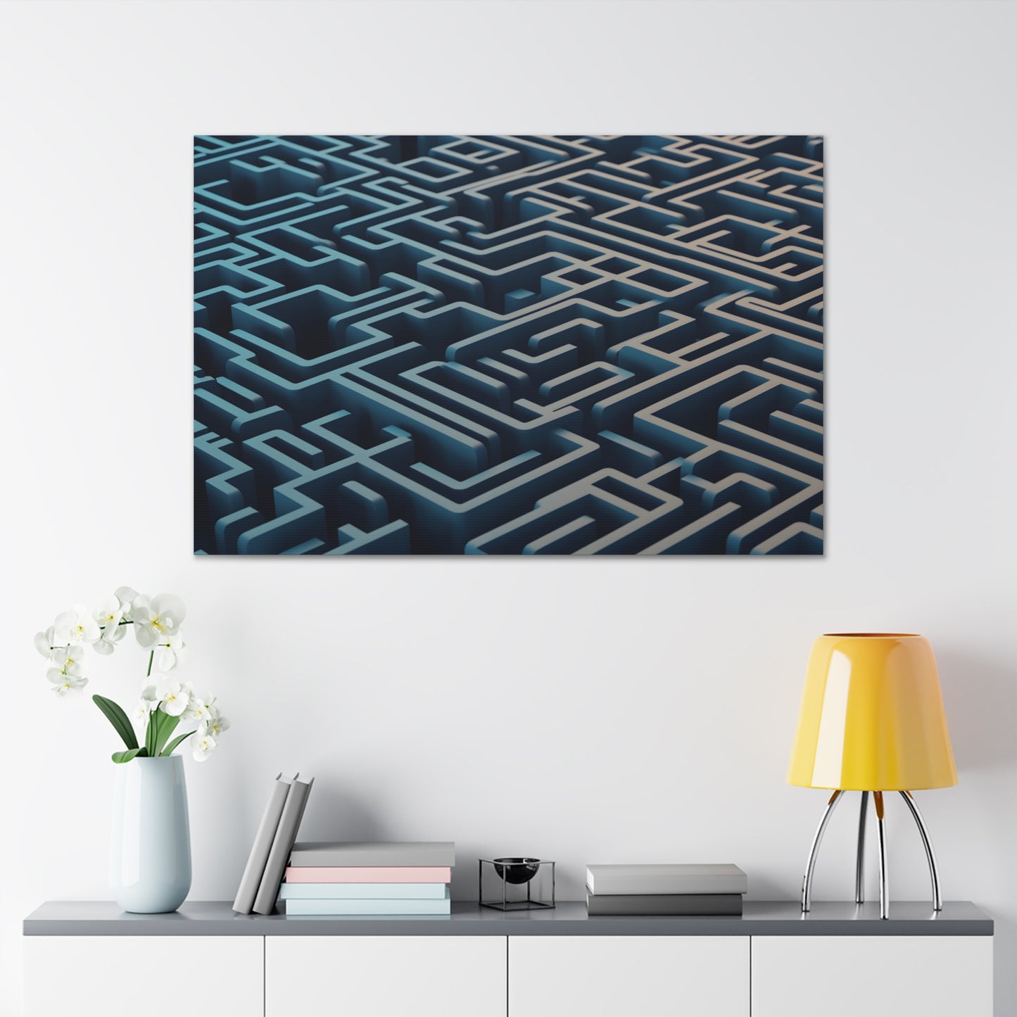 3D Maze Black Neon