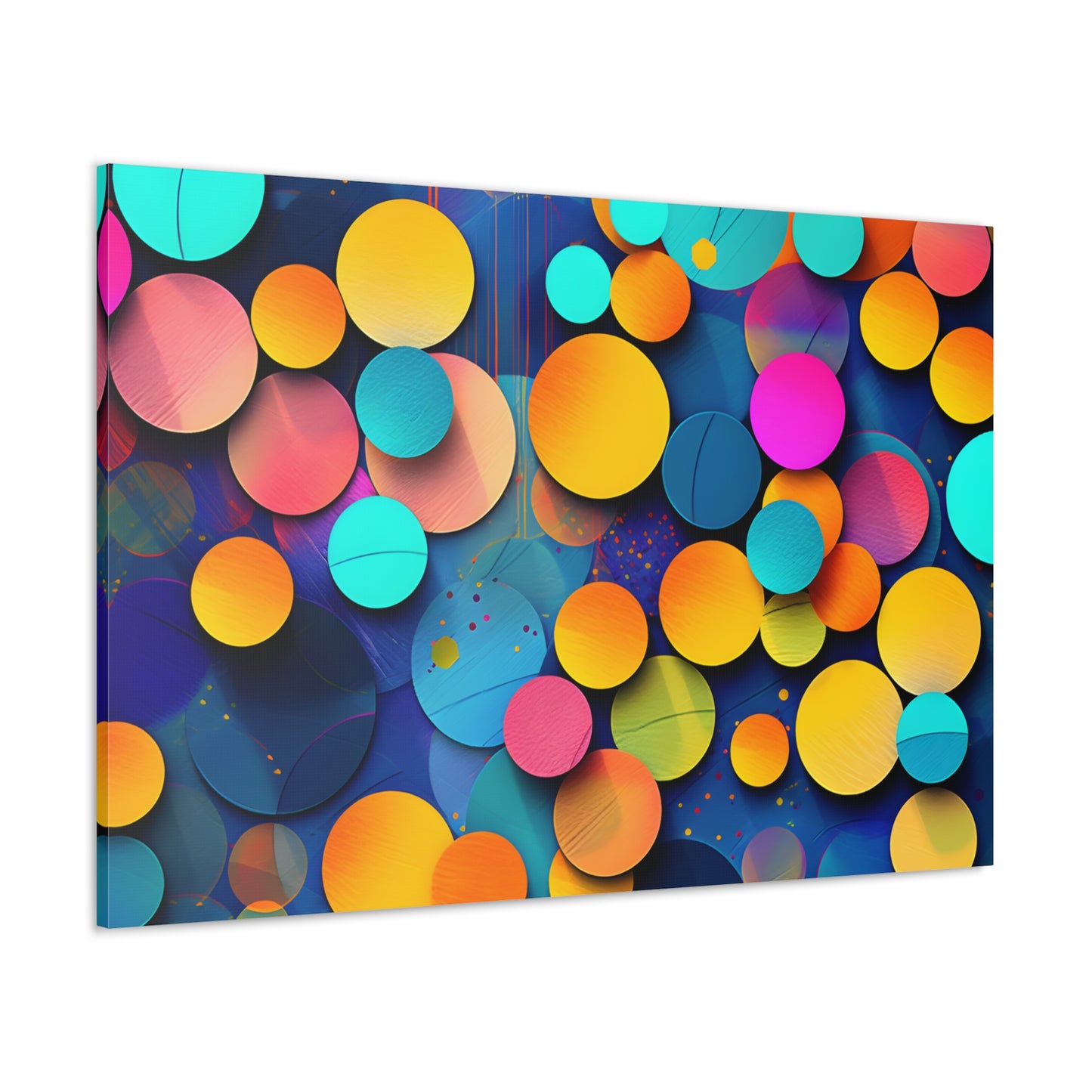 Vibrant Neon Circles Layered