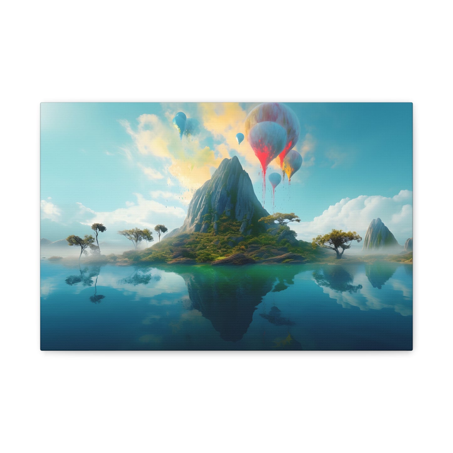 Volcano Island On Glass Lake