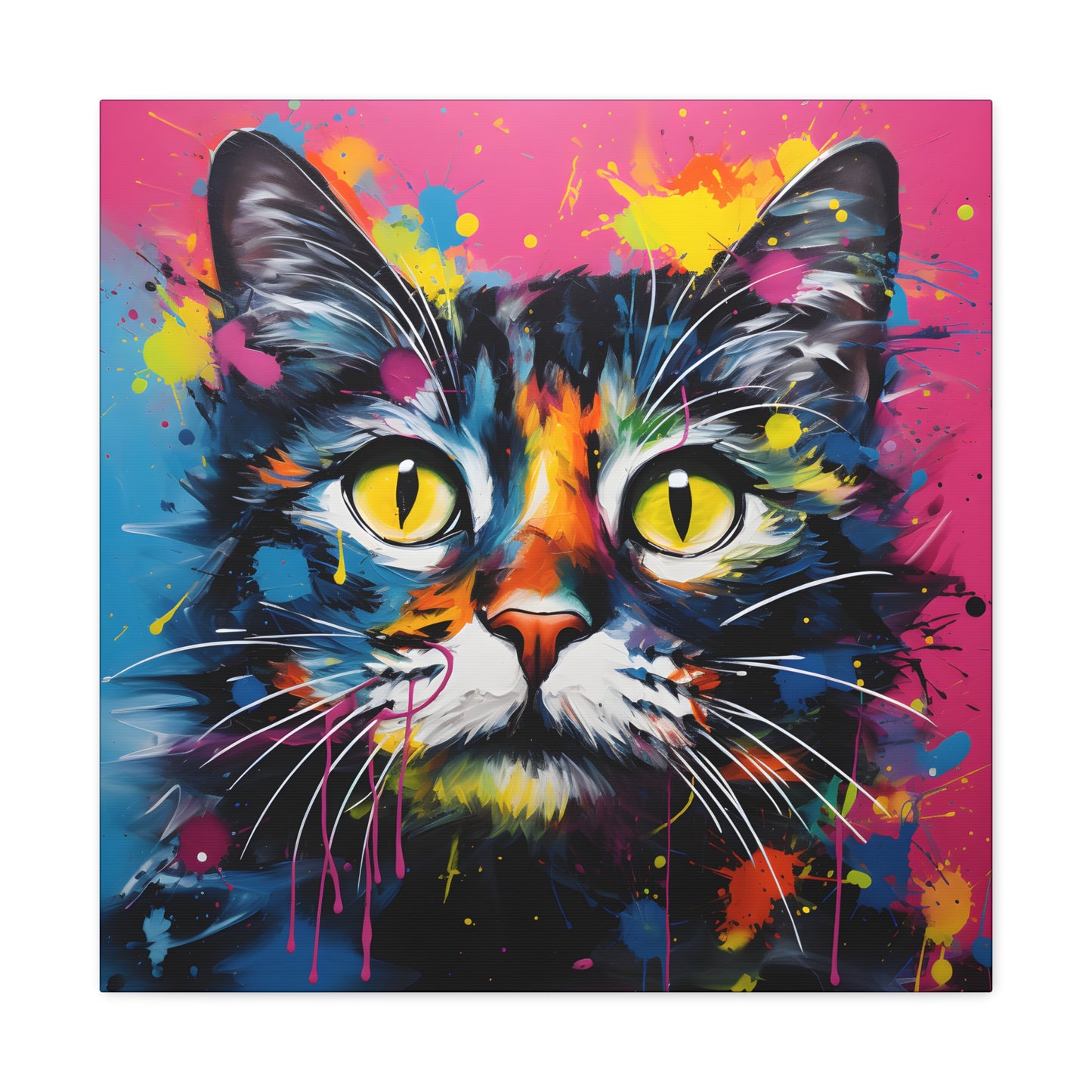Vibrant Pop Art Cat