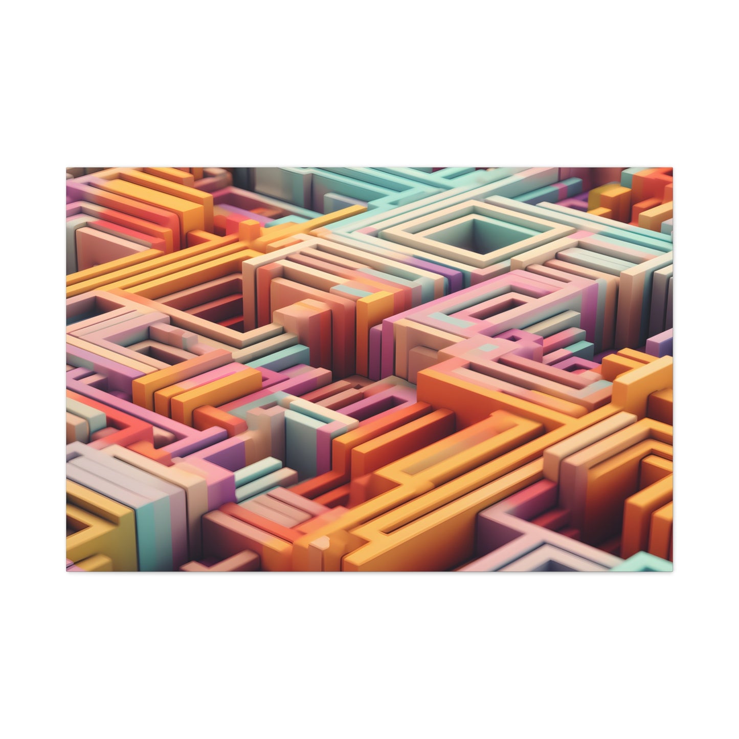 3D Vibrant Pastel Maze