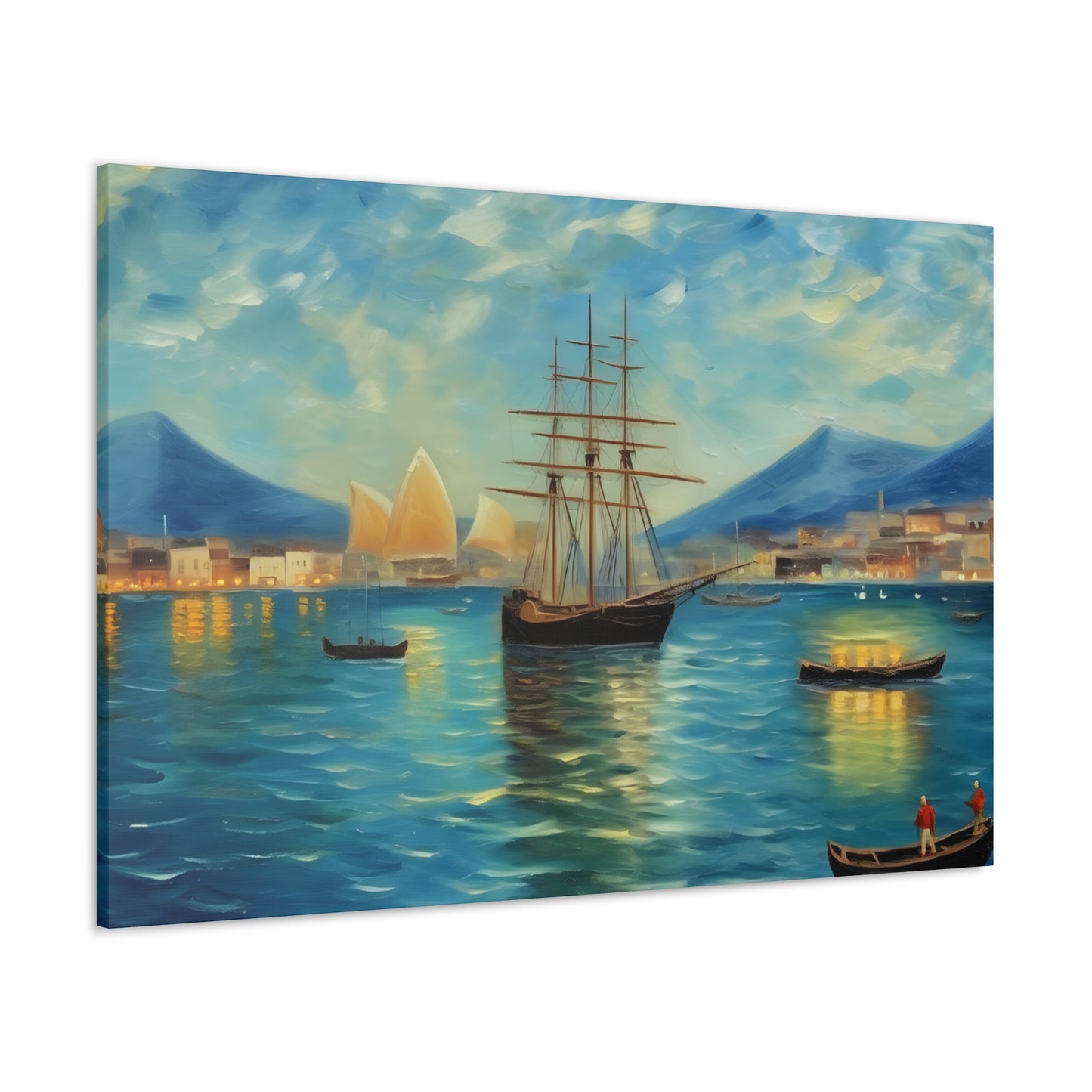 Boats In The Bay (Seascape)