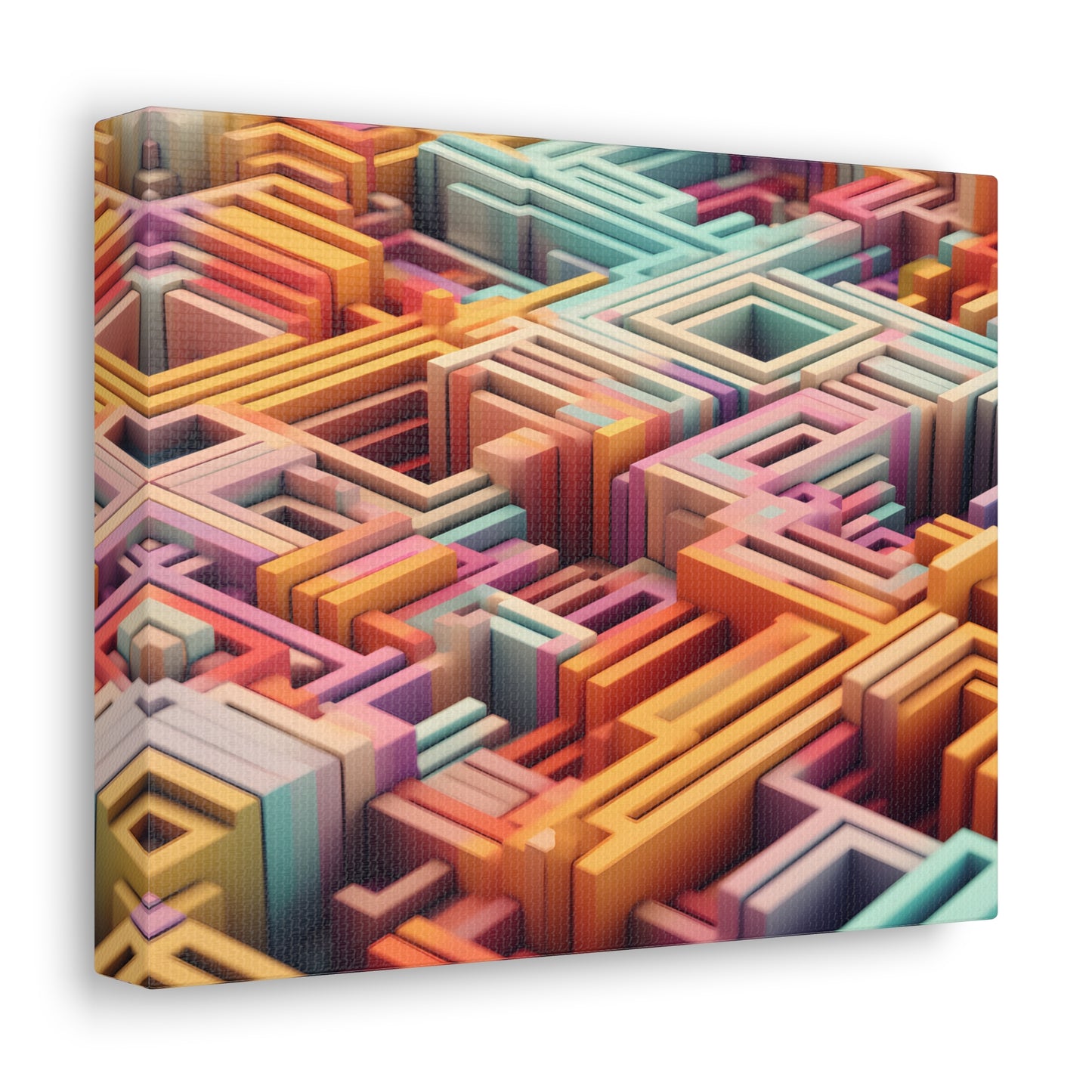 3D Vibrant Pastel Maze