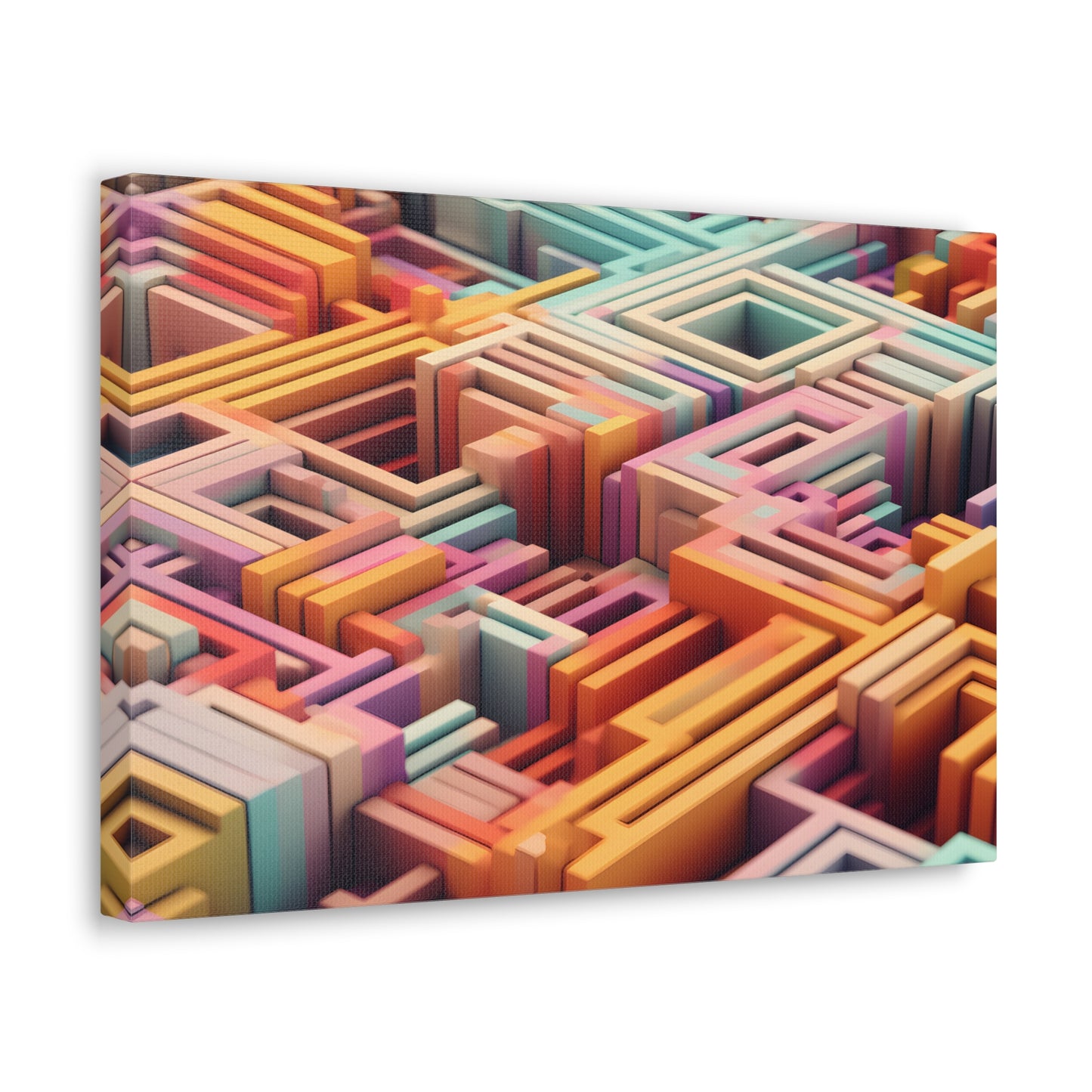 3D Vibrant Pastel Maze