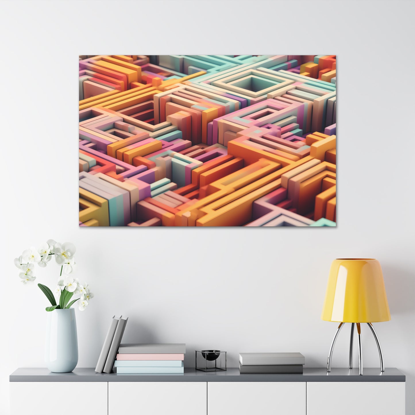 3D Vibrant Pastel Maze