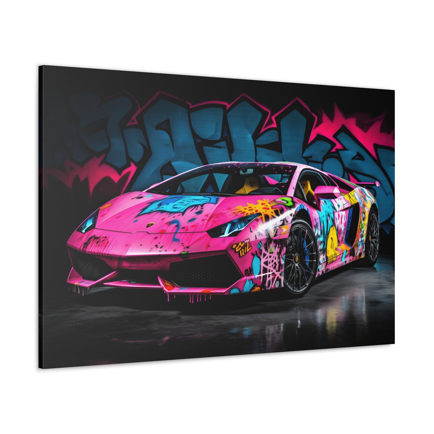 Pink Graffiti Lamborghini