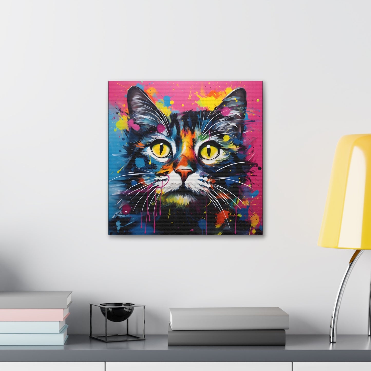 Vibrant Pop Art Cat