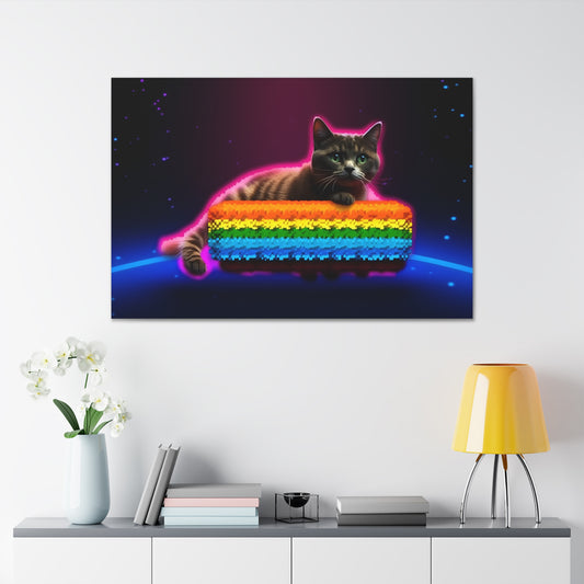 Neon Rainbow Wonder Cat