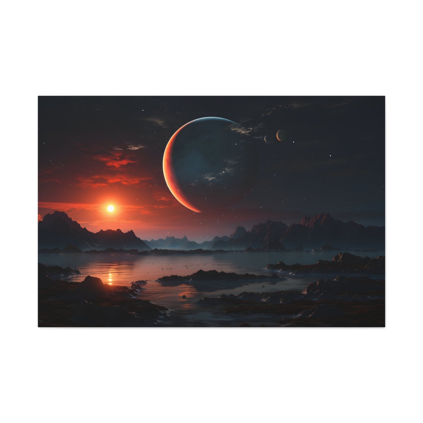 Sci-Fi Sunset Moons