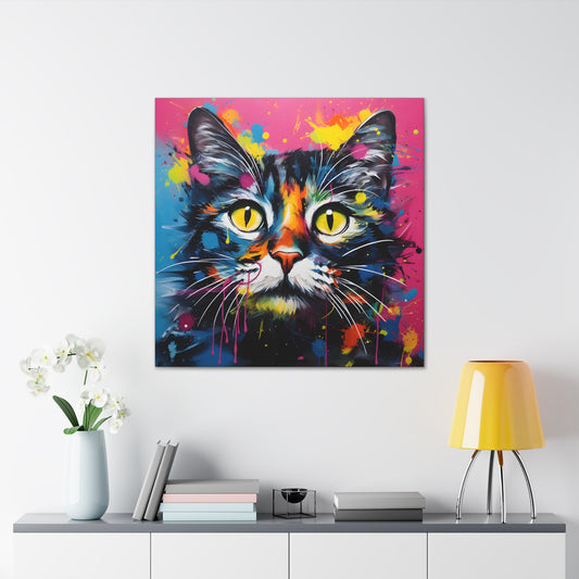 Vibrant Pop Art Cat