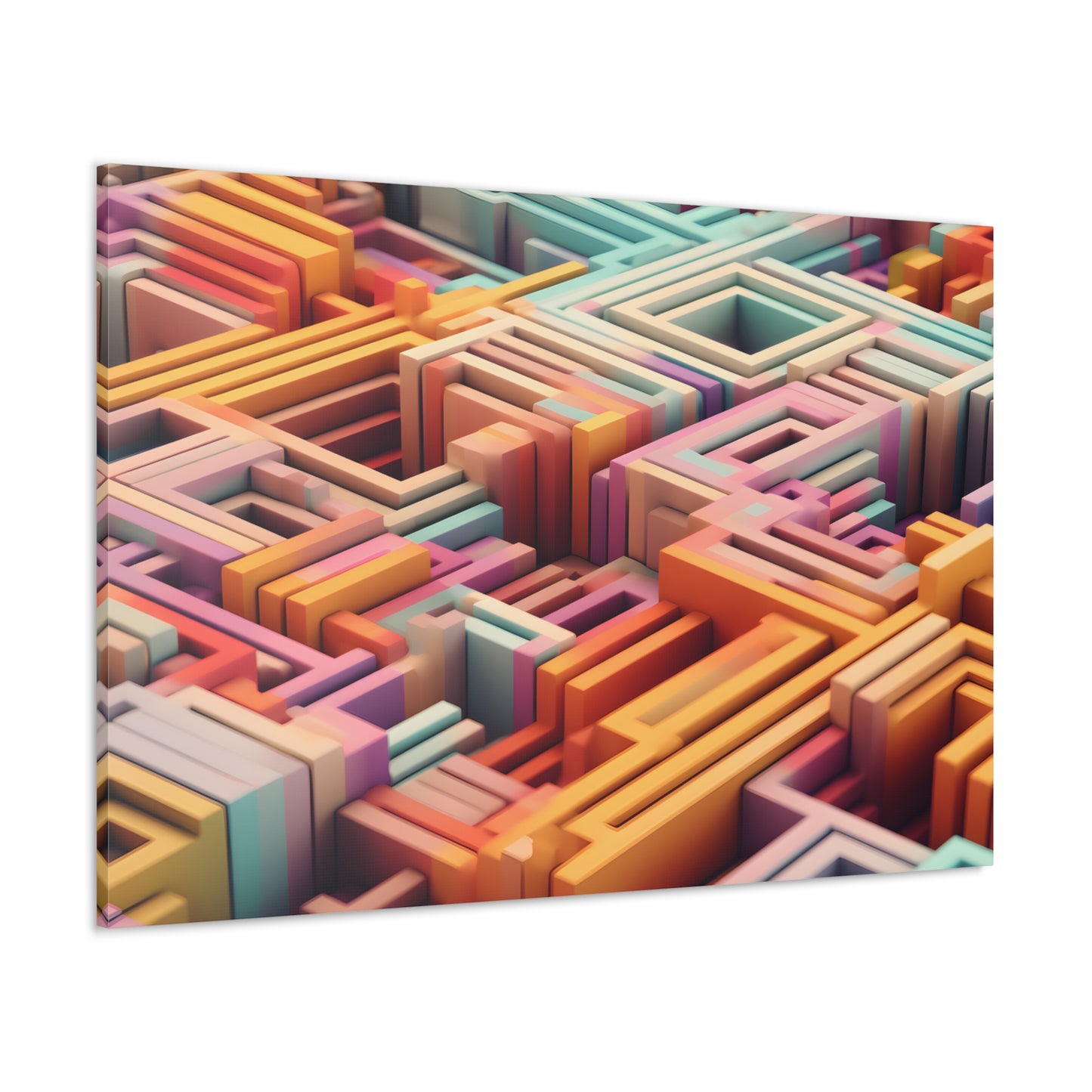 3D Vibrant Pastel Maze