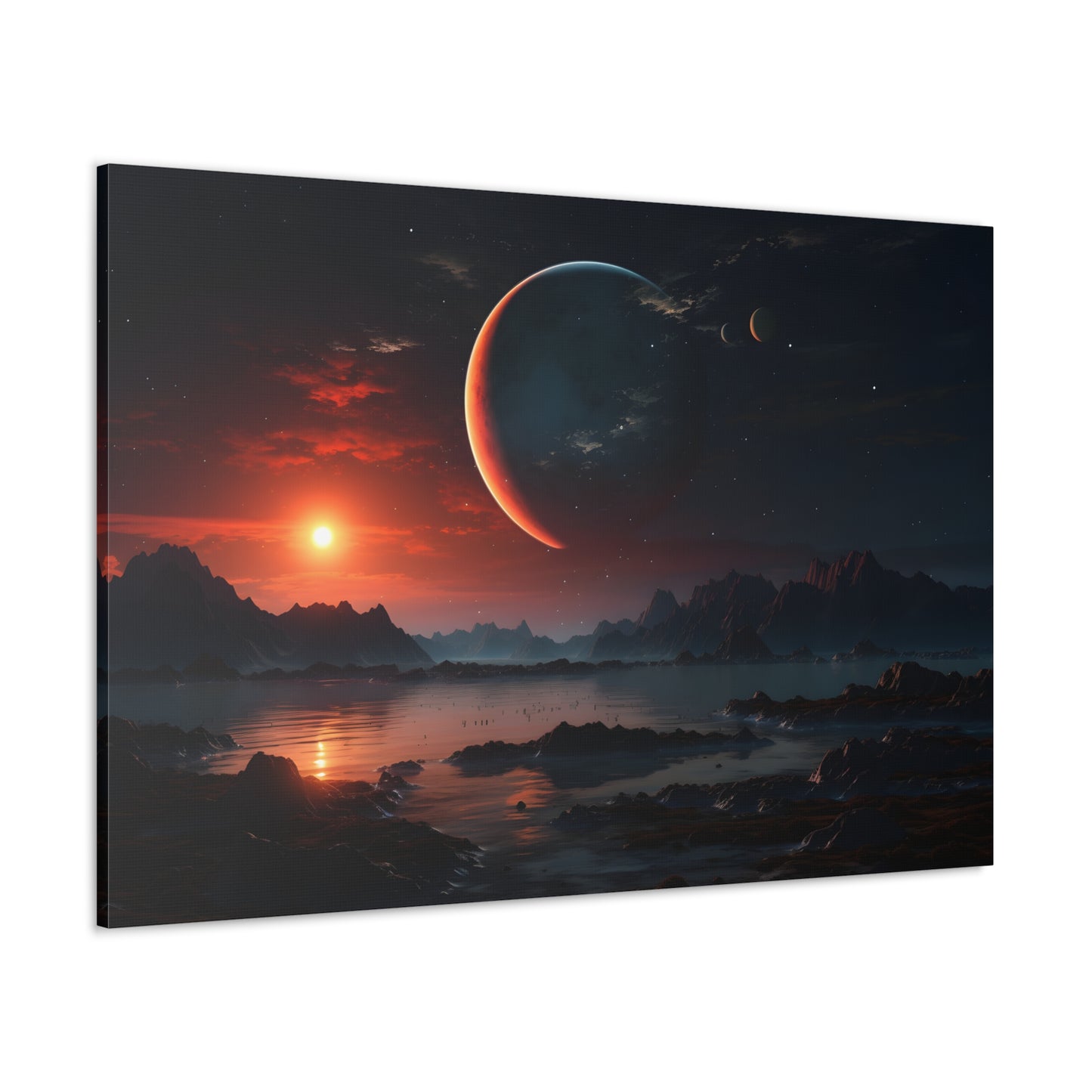 Sci-Fi Sunset Moons