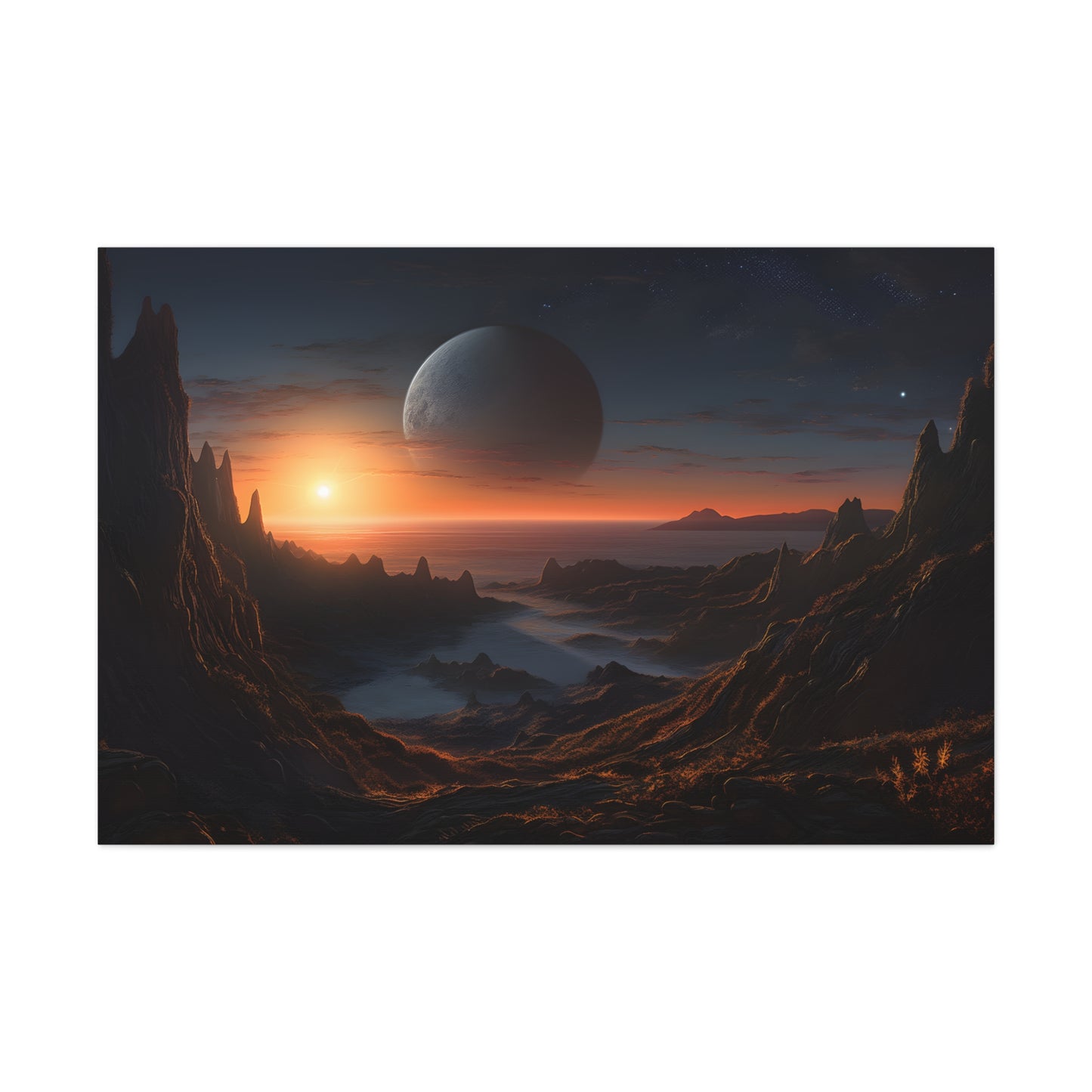 Sci-Fi Moonscape Sunset