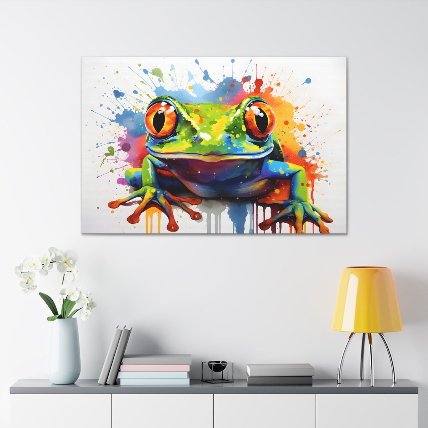 Rainbow Pop Paint Frog