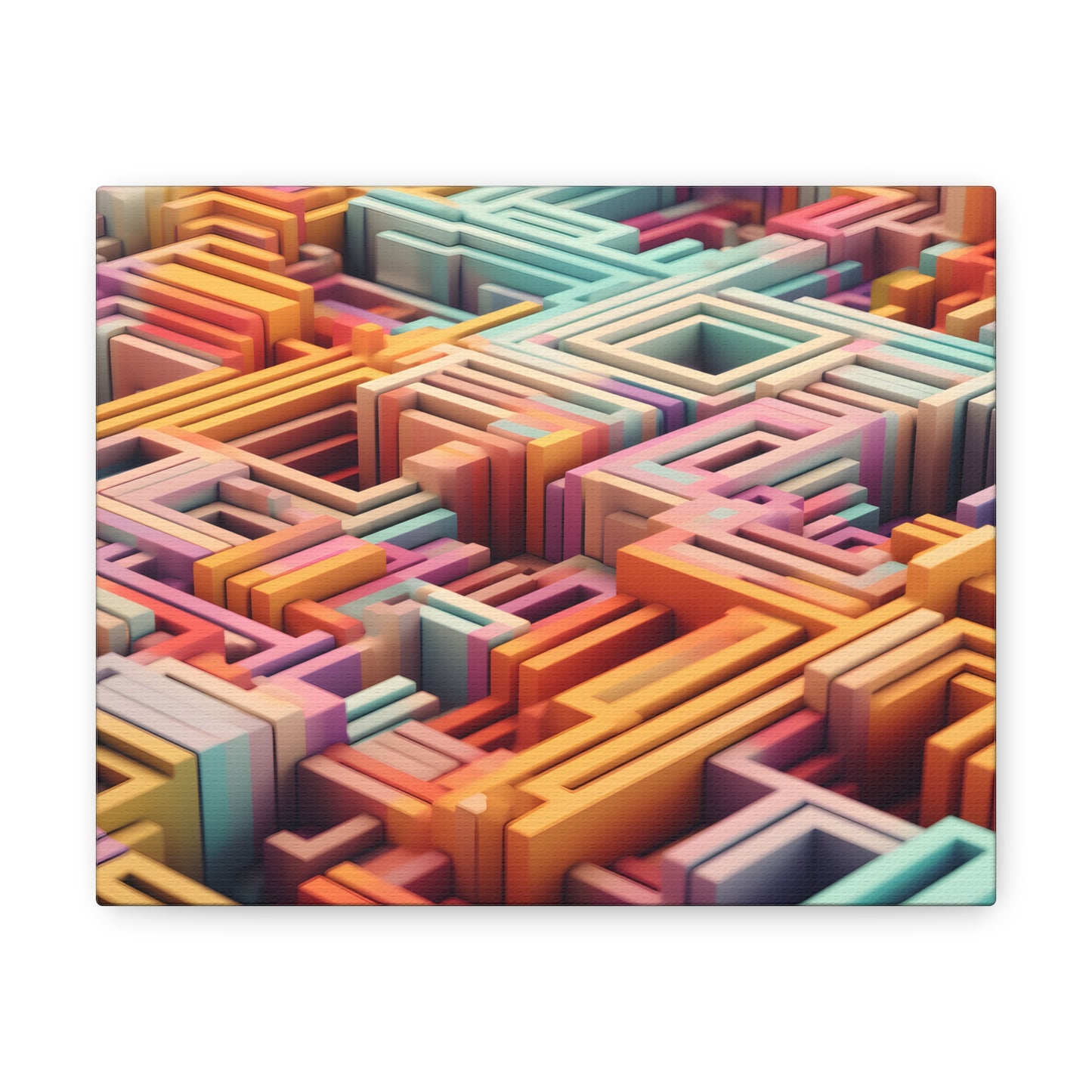 3D Vibrant Pastel Maze