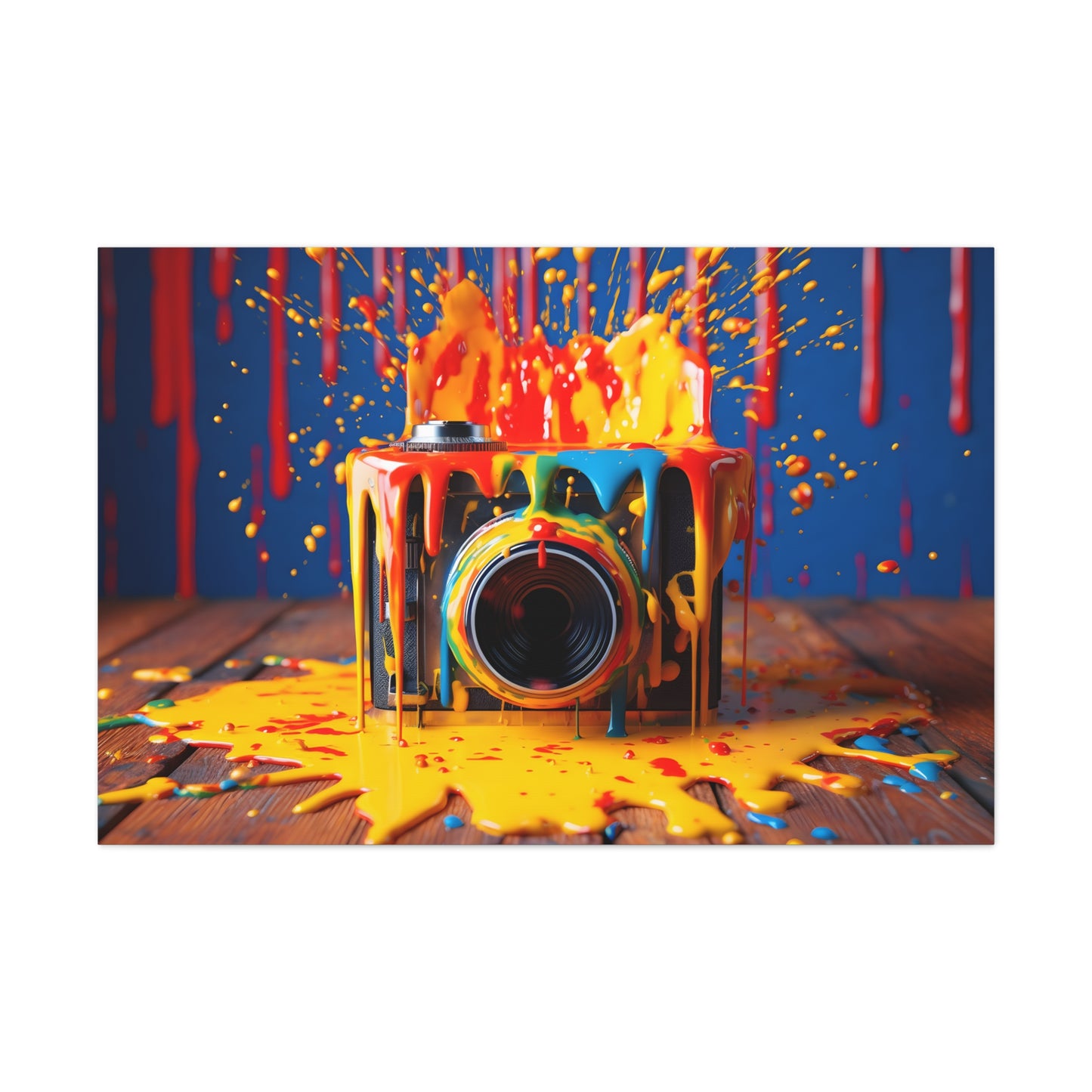 Polaroid Camera In Paint